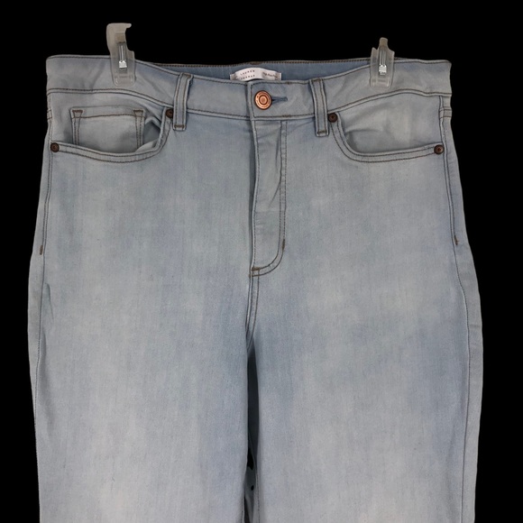 Lauren Conrad High Rise Flare Mom Jeans; Lightwash DIY Soft Stretch SZ 14 - Picture 3 of 10